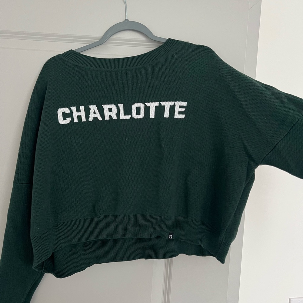 Charlotte- Women's Green Crew Neck Sweater- UNCC Hype and Vice